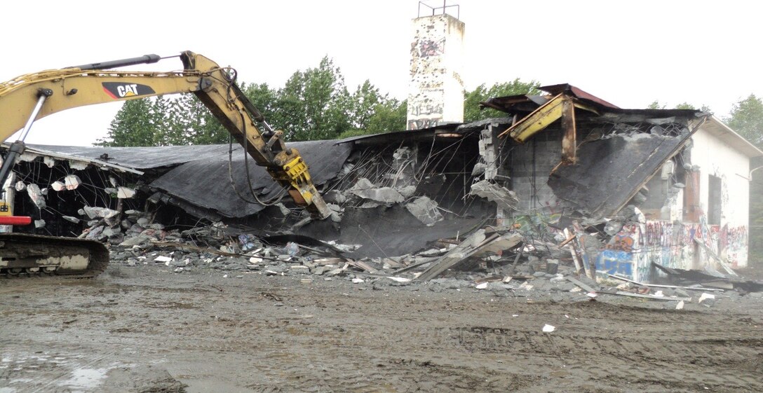 During the summers of 2010 and 2011, the Kenaitze Indian Tribe work crew demolished Wildwood Air Force Station's Buildings 100 and 101. The project was made possible by the Native American Lands Environmental Mitigation Program and conducted through a cooperative agreement with the U.S. Army Corps of Engineers - Alaska District.