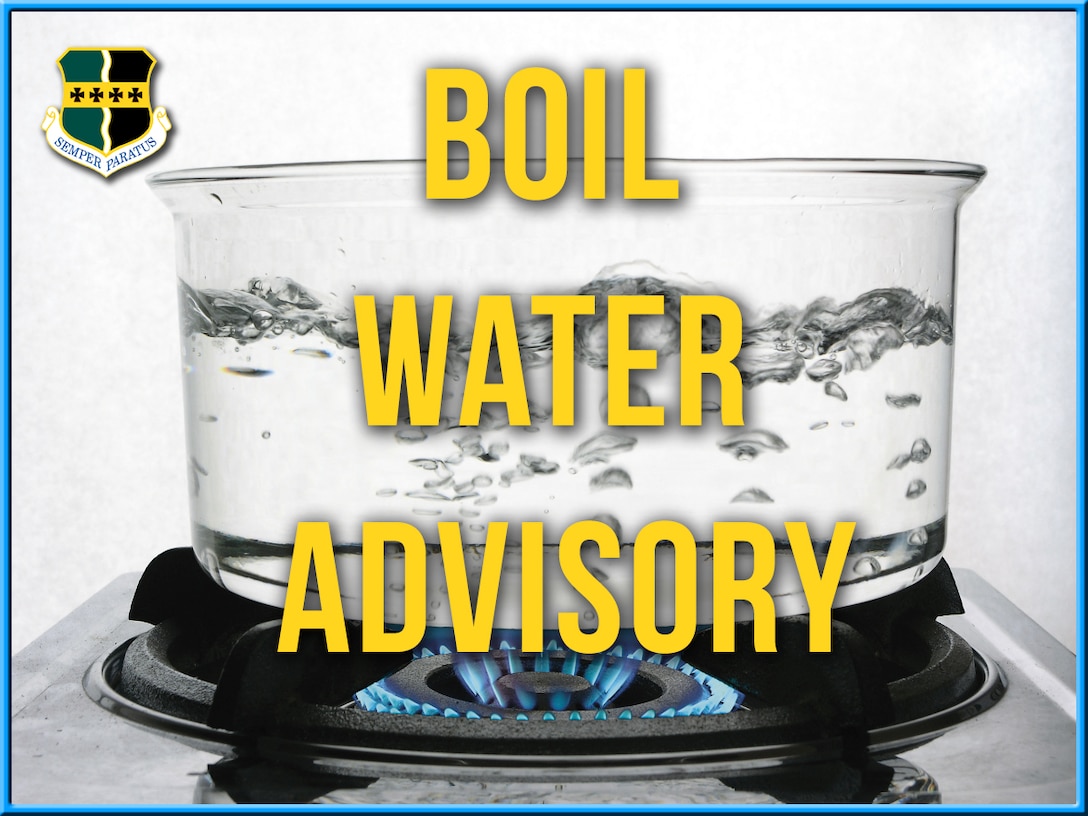 There is currently a Boil Water Advisory in effect for all Beale Air Force Base consumers as of 6 p.m., January 17, 2016.  Water should be boiled for at least 5 minutes before drinking, making ice cubes, washing foods, brushing teeth or in any other activity involving the consumption of water (U.S. Air Force graphic by Airman 1st Class Benjamin Bugenig) 