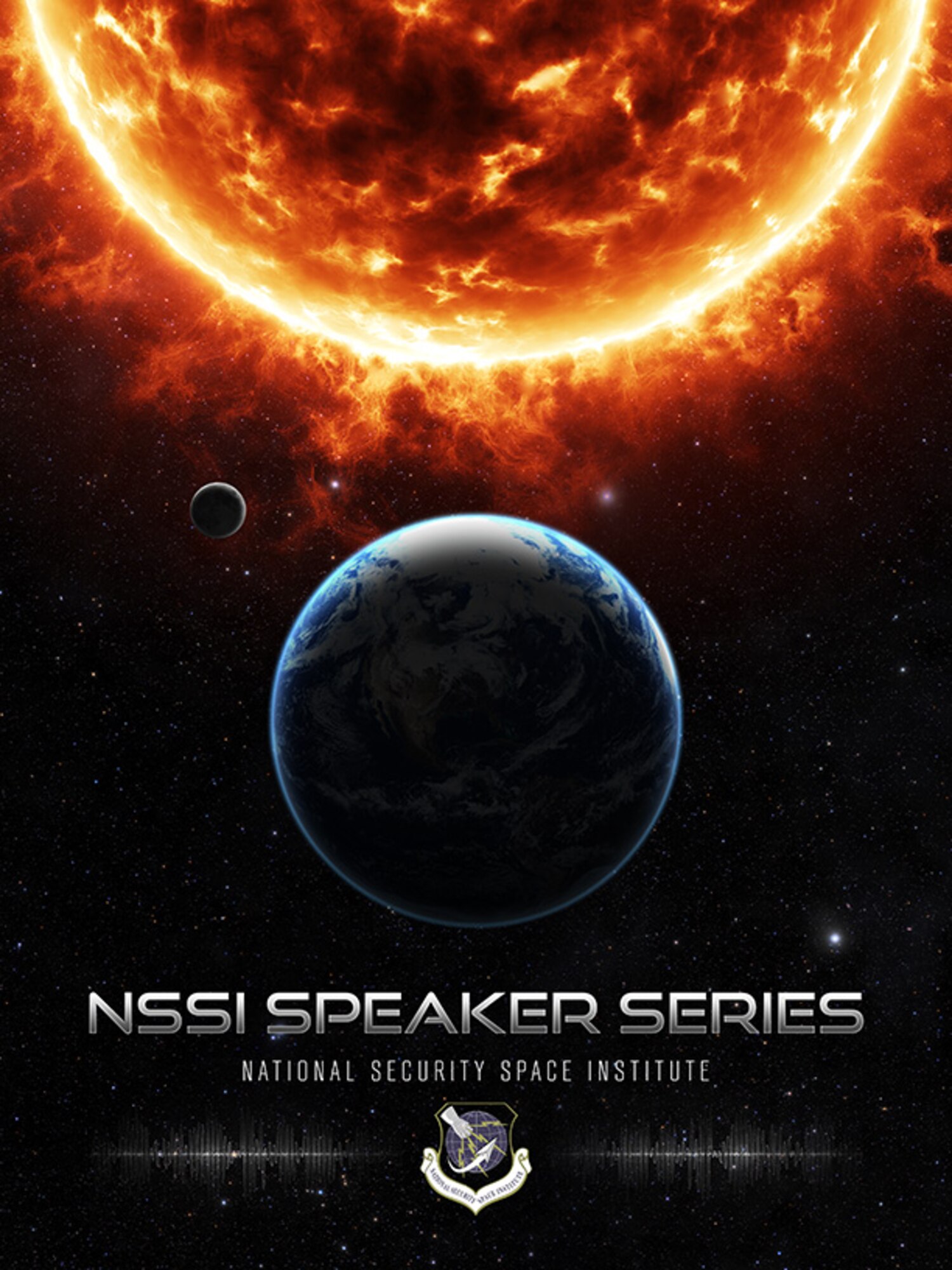 PETERSON AIR FORCE BASE, Colo. - Images of space adorn the poster for the new National Security Space Institute’s speaker series. The series brings in authors of books on its annual Space Professional’s Reading List to offer life-long learning opportunities for space professionals.