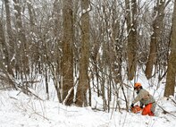 Soldiers with the 770th Engineer Company, 479th Engineer Battalion, 411th Engineer Brigade, 412th Theater Engineer Command, are working to clear land in Mattydale, N.Y., which will become home to a new Army Reserve Center.