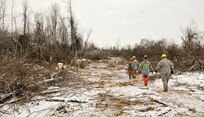 Soldiers with the 770th Engineer Company, 479th Engineer Battalion, 411th Engineer Brigade, 412th Theater Engineer Command, are working to clear land in Mattydale, N.Y., which will become home to a new Army Reserve Center.