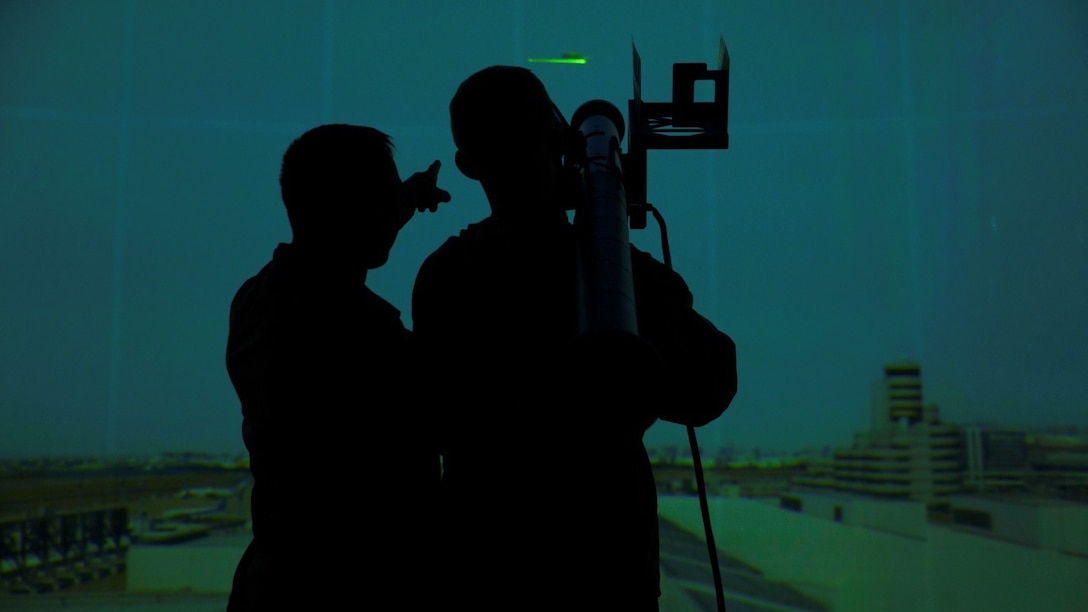 A Marine operates a simulated Personal Surface to Air Missile during a tour of Japan Ground Self-Defense Force facilities Jan. 13 at Camp Komakado, Shizuoka, Japan. The visit strengthened the relationship between Marines and members of the JGSDF through guided tours and discussions of tactics and equipment. The Marines, who are from 2nd Low Altitude Air Defense Battalion, Marine Aircraft Control Group 28; currently assigned to the 31st Marine Expeditionary Unit, III Marine Expeditionary Force under the unit deployment program, visited their JGSDF counterpart, 1st Anti-Aircraft Battalion, to observe training procedures, weapon systems, tactical vehicles and equipment.