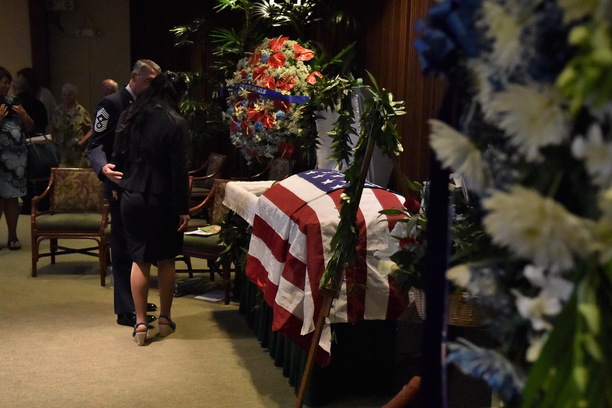 Memorial services were held Tuesday, Jan. 20, 2016, at Mililani Mortuary Mauka Chapel, celebrating the life of Senior Airman Jeremy M. Jutba-Hake. Jutba-Hake, 22, of Waianae Hawaii, graduated from Kapolei High School in 2011, and joined the Air Force later that year in December. He is survived by his parents, Jonathan and Eva Hake of Kapolei, Hawaii. (U.S. Air Force photo by Staff Sgt. Christopher Stoltz/Released)