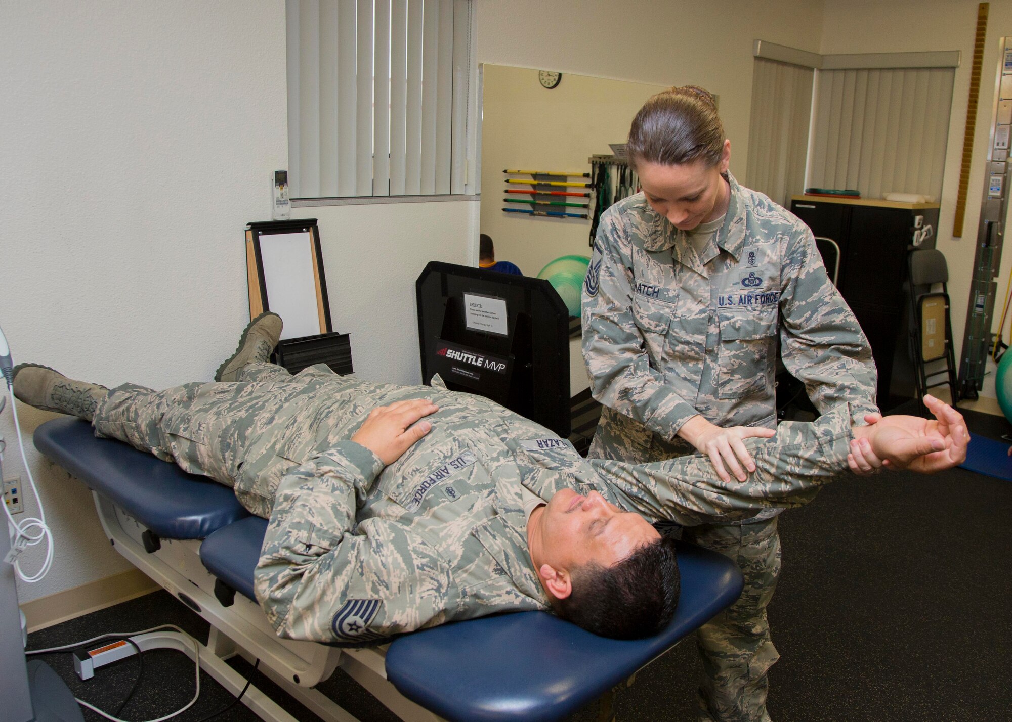 The Physical Therapy clinic at Edwards Air Force Base  (U.S. Air Force photo by Christopher Okula) 
