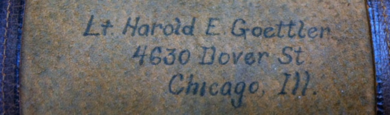 This item was used by Lt. Harold E. Goettler, who was a pilot with the 50th Aero Squadron and posthumously received the Congressional Medal of Honor. The pages are all blank. The only handwriting present is Goettler’s name and address written on the inside of the front cover. (U.S. Air Force photo)