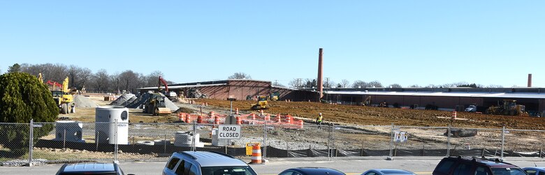 Construction is underway on the new Defense Logistics Agency Aviation operations center on Defense Supply Center Richmond, Virginia. Phase I of the project is scheduled to be complete by late summer 2018. When completed, the five-story building will house roughly 875 employees. 