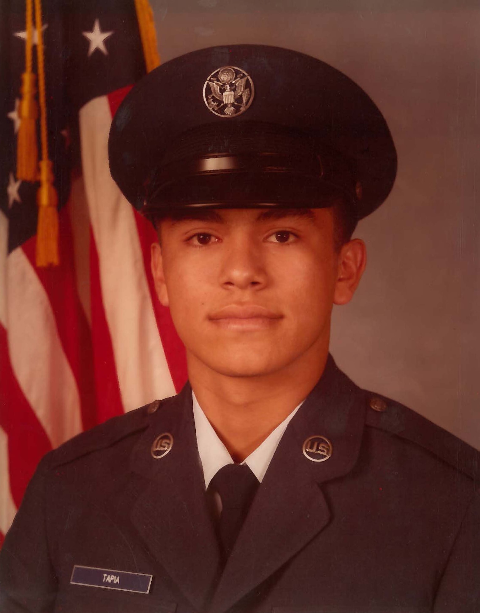 Gerardo Tapia poses for his Basic Military Training photo in 1985. (Courtesy Photo)