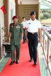Malaysian Army Field Commander West Lt. Gen. Dato’ Sri Zulkiple (left), and Army Gen. Vincent K. Brooks, commander, U.S. Army Pacific, chat during Brooks’ visit to Kulkiple’s headquarters in Kuala Lumpur, Malaysia, Jan. 18, 2016. 