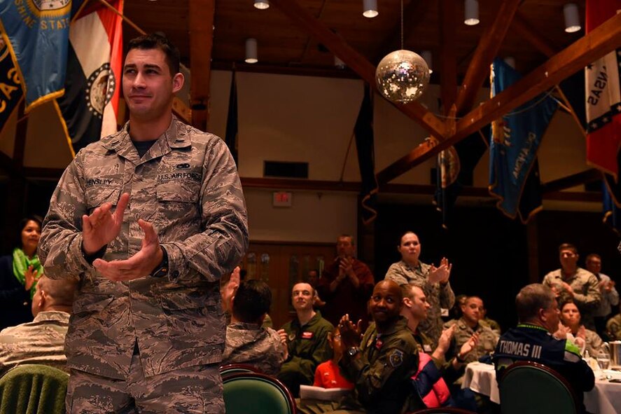 First Lt. Matthew Hensley, 62nd Aircraft Maintenance Squadron, was selected as the 62nd Airlift Wing's Annual Award recipient for the junior company grade officer category. (Air Force photo/Tech. Sgt. Timothy Chacon)