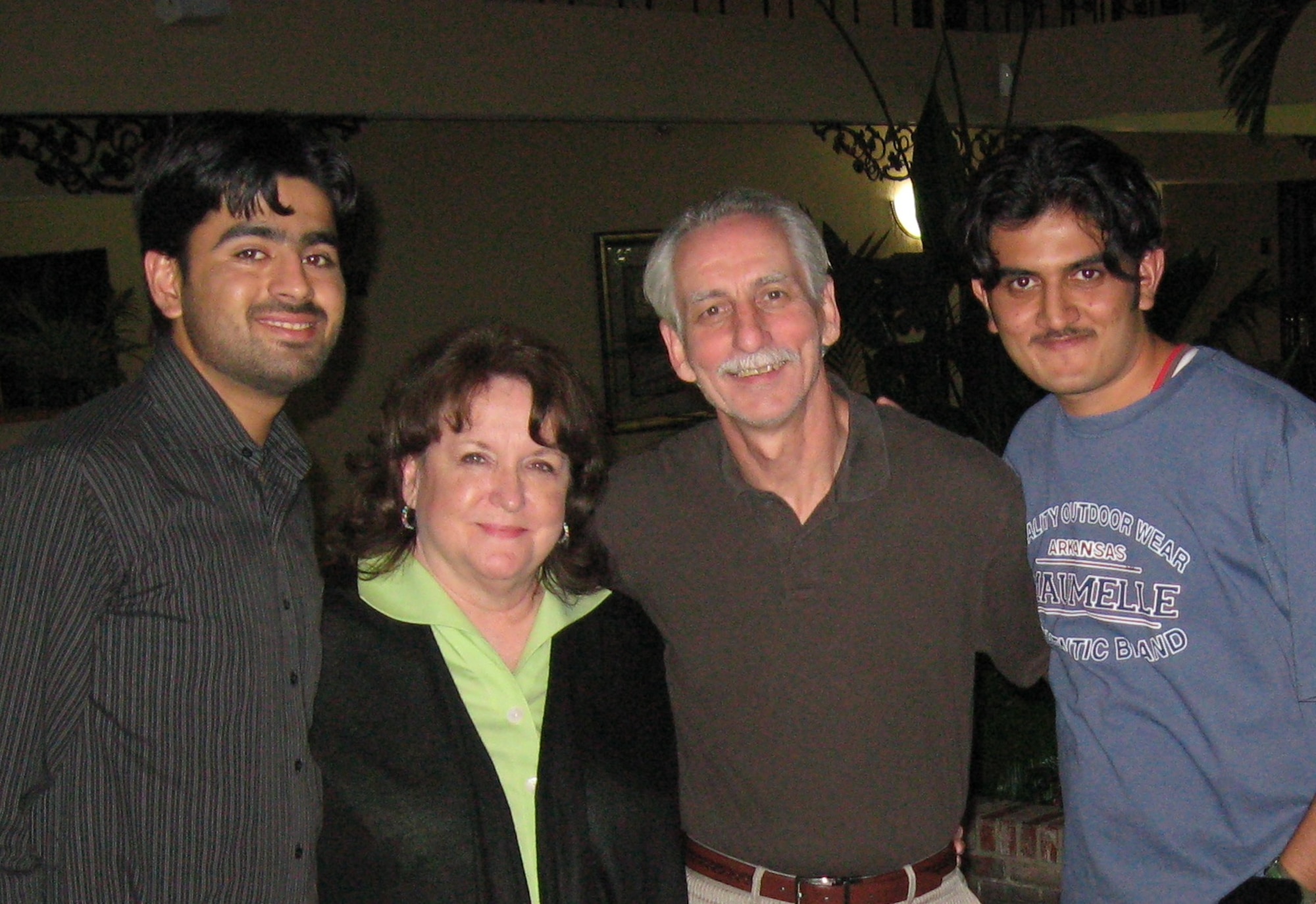 Members of the International Friendship Outreach program pose for a photo with international exchange students from Pakistan (Courtesy photo) 