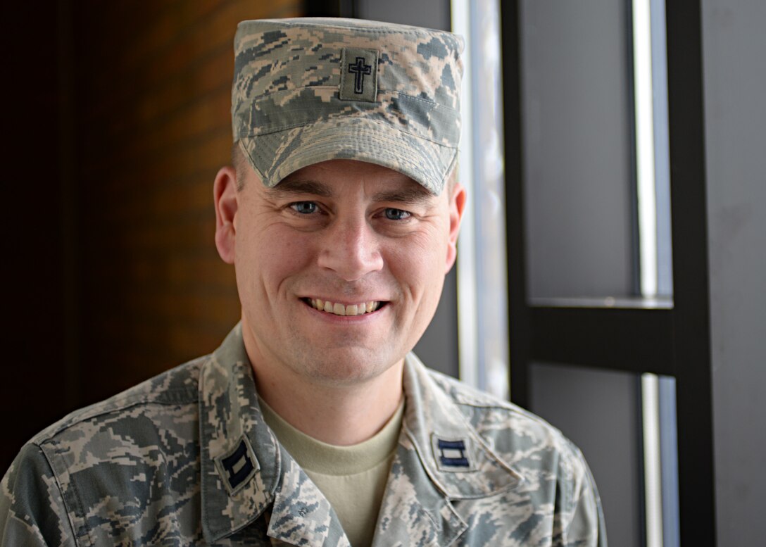Chap. (Capt.) Greg Lawrence, 28th Bomb Wing chaplain, has been a chaplain since 2010 and was promoted in 2014 to active duty status. Chaplains provide for an individual’s religious liberties, act as a counselor and provide confidential counseling for personnel and their families. To contact the base Chapel Office, call (605) 385-1598. (U.S. Air Force photo by Airman Sadie Colbert/Released)