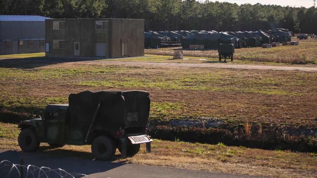 Marine Wing Support Squadron 272 established and set up a forward operating base during a field operation at Davis North, Jan. 13, 2016. Marines tested their support capabilities during a field operation, meant to hone their skills on airfield.