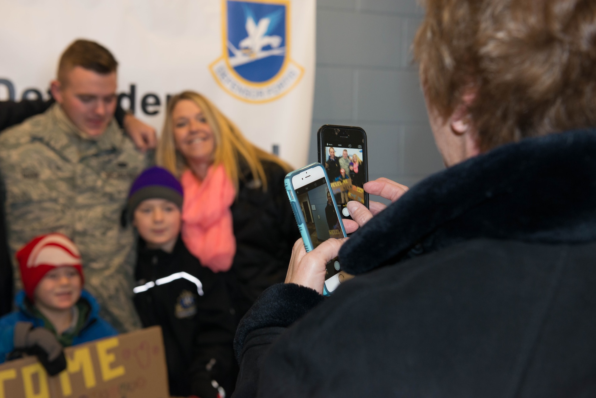 934th Security Forces Squadron members return home Jan. 18 after their deployment to Southwest Asia. (Air Force Photo/Capt. William-Joseph Mojica)