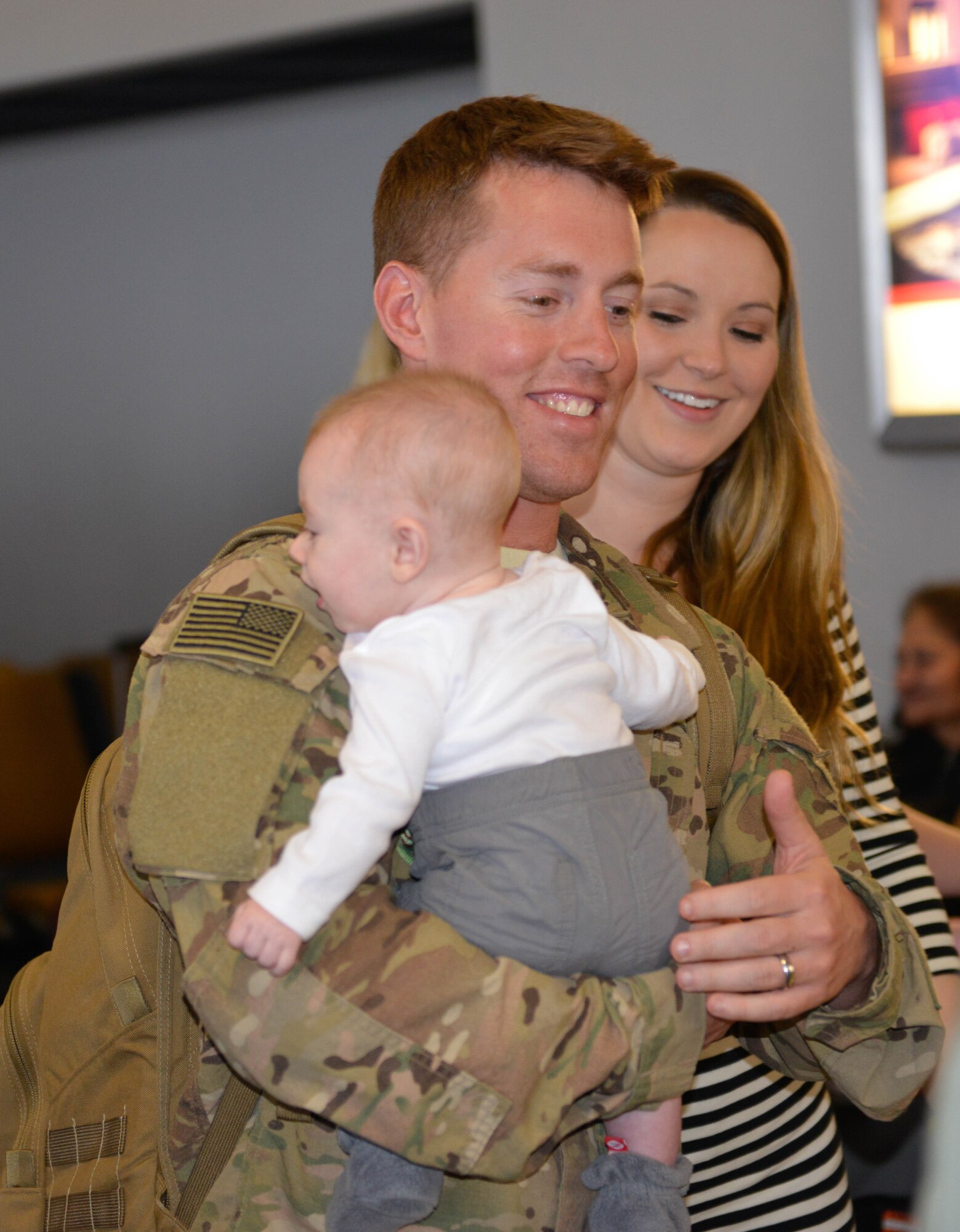 Members of the 934th Civil Engineer Squadron return home Jan. 21 after their deployment to Southwest Asia. (Air Force Photo/Capt. William-Joseph Mojica)