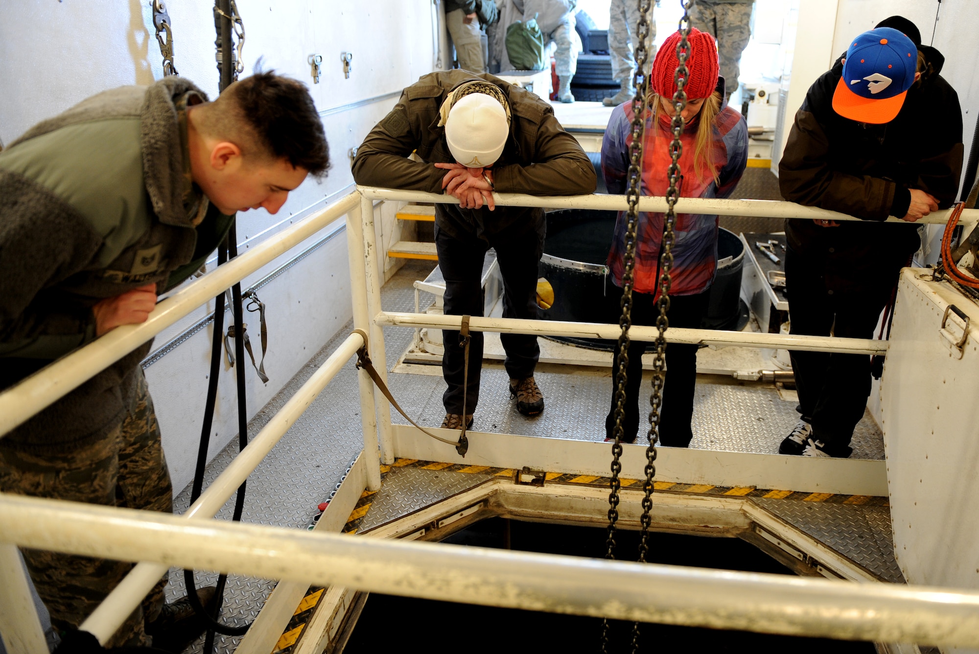 The American 300 tour visited Minot Air Force Base Airmen, led by founder Robi Powers, and three special guest. Olympian and X-Games 3x silver medalist Erin Nemec, U.S. snowboard coach Cactus Nemec and U.S. Navy Seal (RET.) Mikal Vega, joined Powers in sharing their stories of failure and triumph throughout their careers, and the importance of teamwork and camaraderie. (U.S. Air Force photos/Senior Airman Kristoffer Kaubisch)