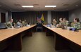 Sgt. Maj. of the Army Daniel Dailey sits down with senior sergeants major from around the U.S. Army during a Senior Enlisted Council held at the U.S. Army Human Resources Command, Jan. 20, 2016. The SEC meets quarterly to discuss issues that affect the welfare of Soldiers. (U.S. Army photo by Sgt. 1st Class Joy Dulen)