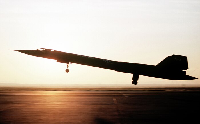 A SR-71 takes off at Beale Air Force Base California. (U.S. Air Force photo) 