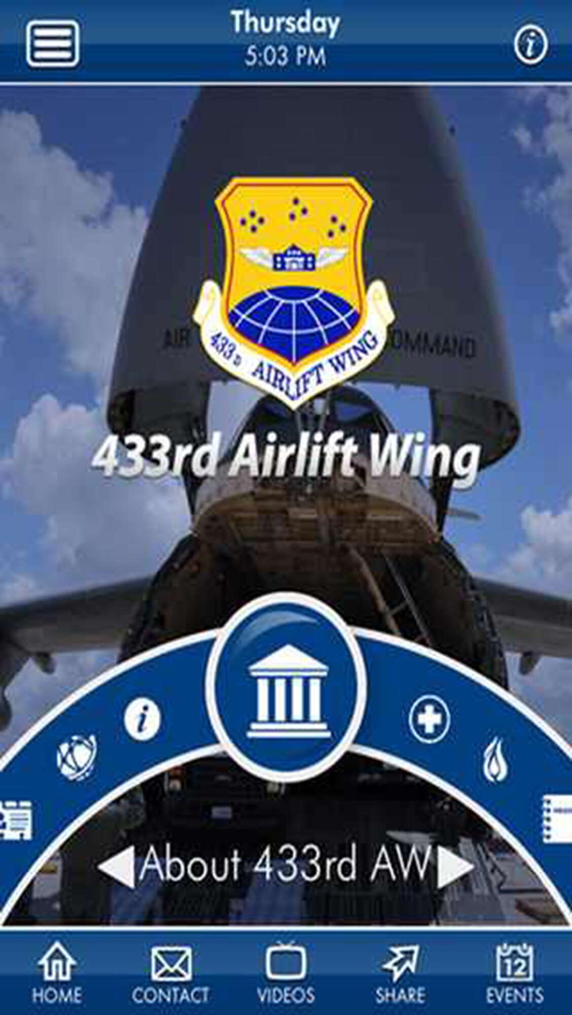 The official 433rd Airlift Wing mobile application is ready for download. The app is available for both iPhone and Android users. (U.S. Air Force photo by Benjamin Faske) (released)