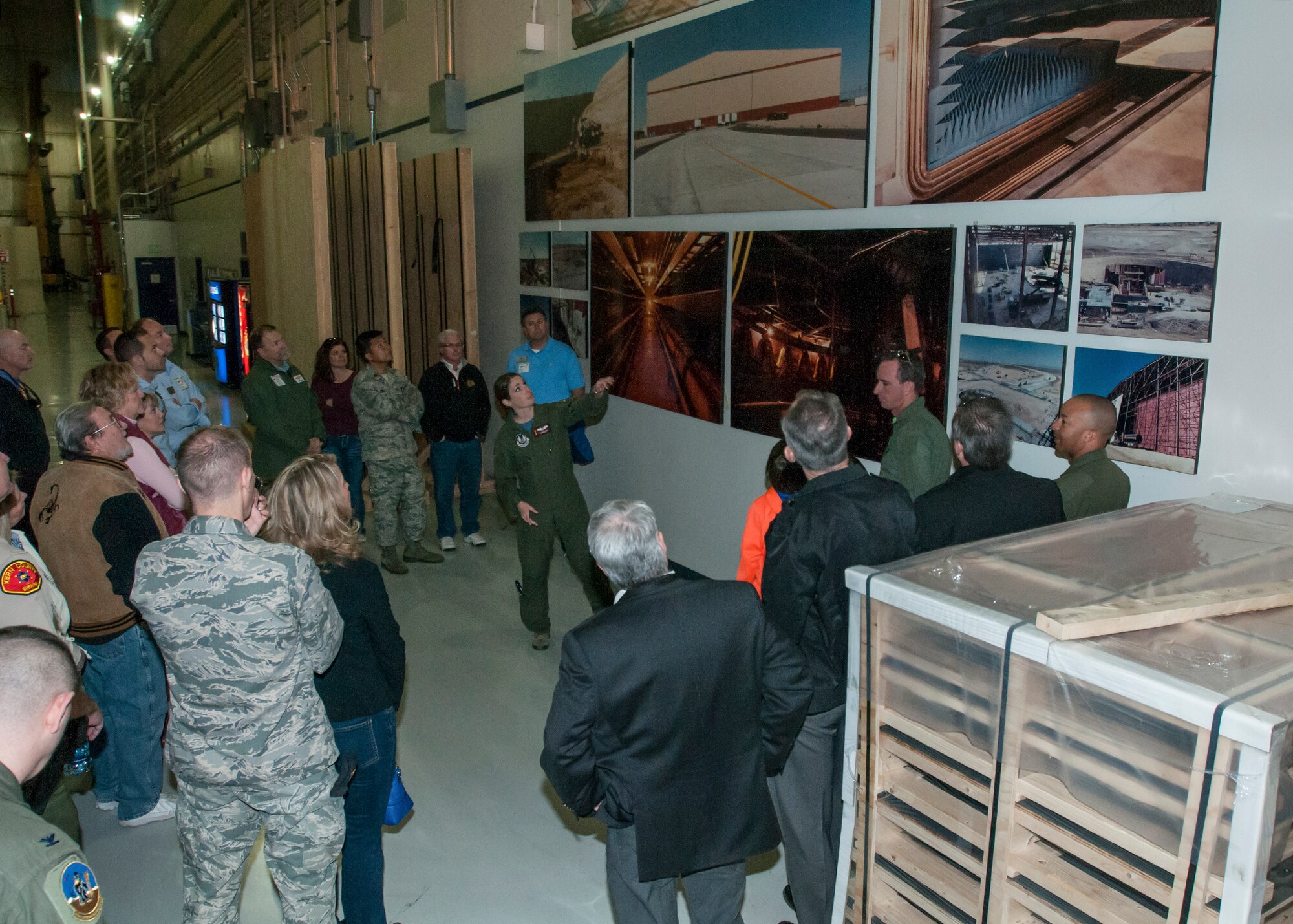 The Honorary Commanders tour Jan. 22 was all about the 412th Electronic Warfare Group with tours of the Benefield Anechoic Facility and Integration Facility for Flight Avionics Systems Test. (U.S. Air Force photo by John Perry)