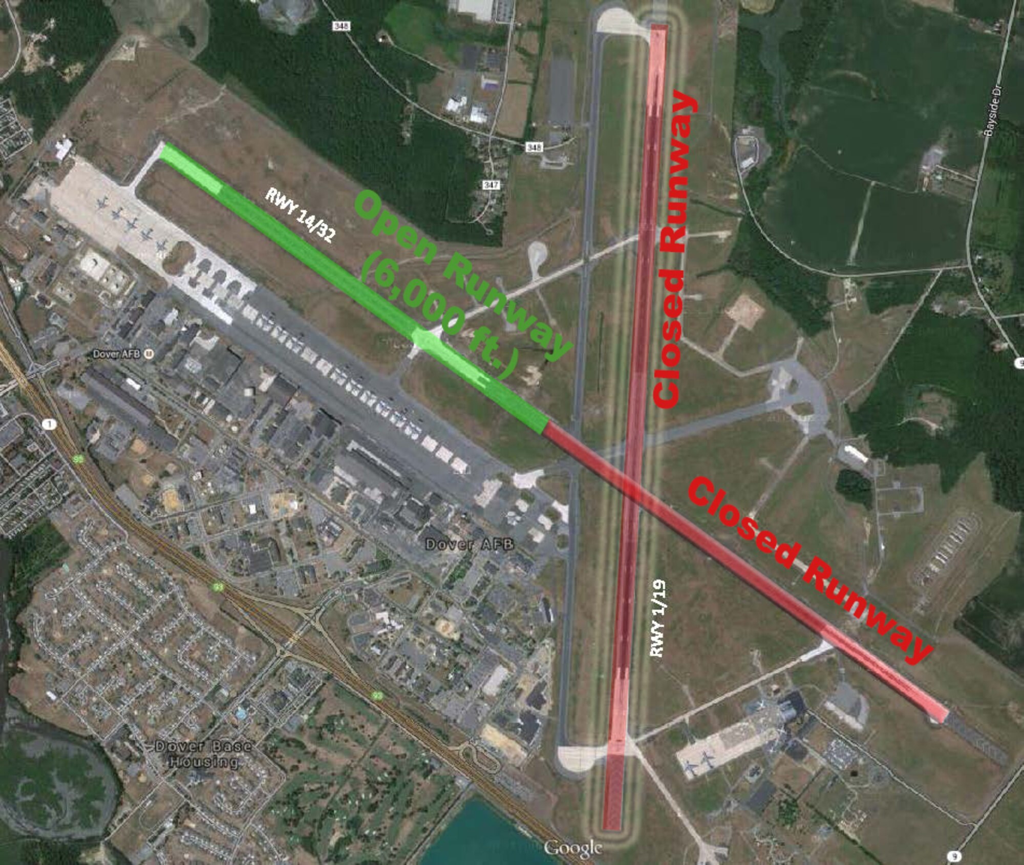 For a six month period, Dover Air Force Base, Del., will operate with a shortened runway due to the ongoing runway construction project. 