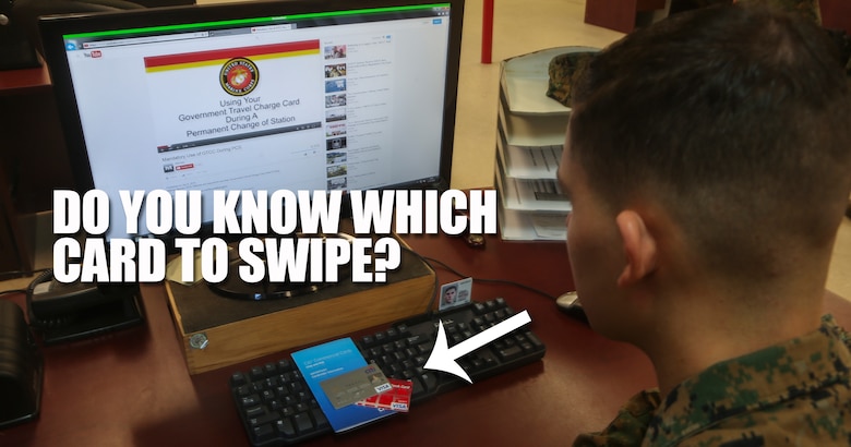 A Marine watches a YouTube video describing the details of Marine administrative message 001/16, which states that all permanent change of station travel expenses will now be paid using the government travel charge card. This change is expected to make travel more efficient and cost effective and to protect Marines from being charged interest on their personal accounts. For more information, watch the video at https://youtu.be/V7WMkMVX8GQ or contact your unit agency program coordinator. (U.S. Marine Corps photo illustration by Cpl. Michelle Reif/Released.) 