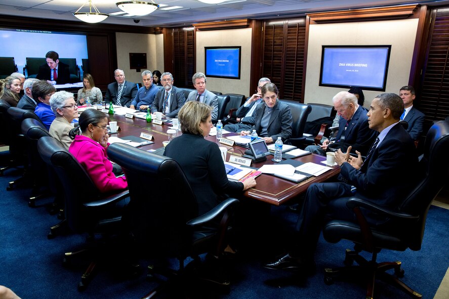 President Barack Obama convenes a meeting on the Zika virus.