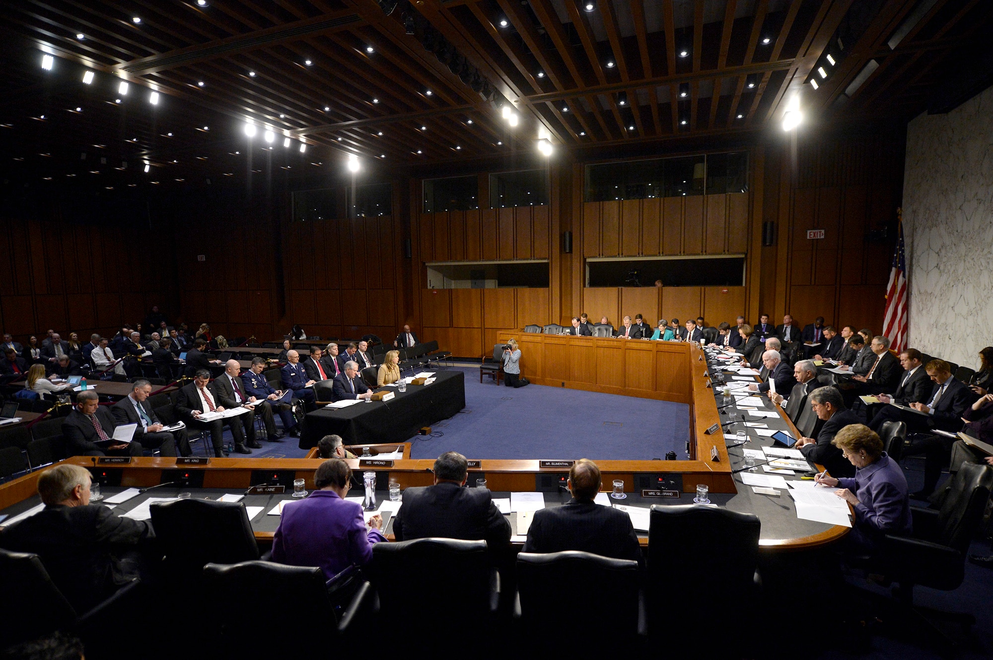 Secretary of the Air Force Deborah Lee James testifies before the Senate Armed Services Committee Jan. 27, 2016, in Washington, D.C. Testifying with James was Frank Kendall, the undersecretary of defense for acquisition, technology and logistics. The witnesses provided insight on the military's space launch capabilities. (U.S. Air Force photo/Scott M. Ash)