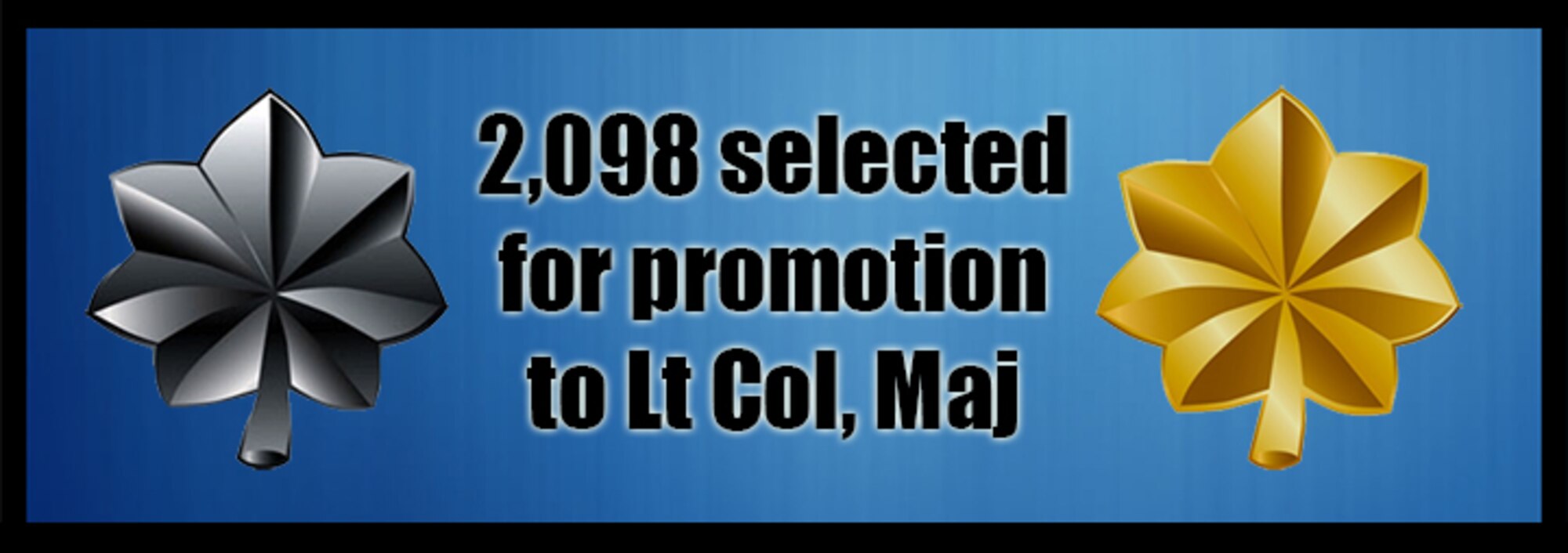 Congrats to the 16 majors and the 2,082 captains selected for promotion