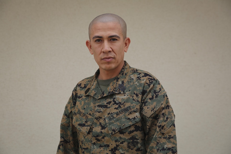 Sgt. Maj. Avery L. Crespin currently serves as the Headquarters Battalion Sergeant Major, having assumed the responsibility in December 2015. Throughout his career, Crespin has enjoyed being stationed in places like Islamabad, Pakistan, and Caracas, Venezuela. (Official Marine Corps photo by Cpl. Medina Ayala-Lo/Released)