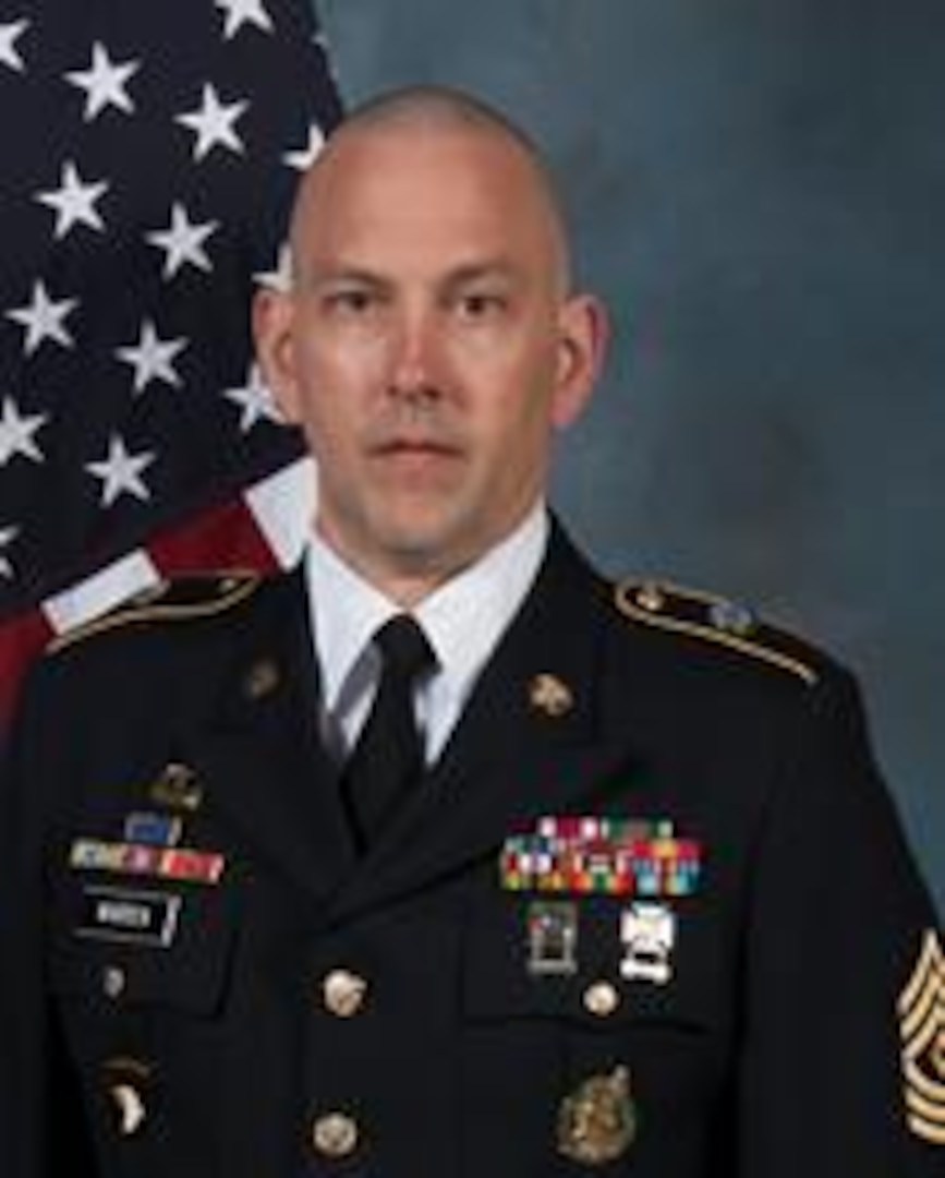 Army 1st Sgt. Michael S. Warren, Defense Distribution Center, Susquehanna installation senior enlisted advisor, has been selected to attend the U.S. Army Sergeants Major Academy at Ft. Bliss, Texas.