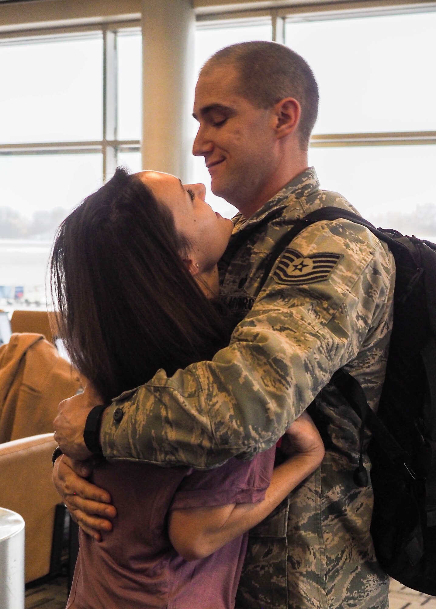 Members of the 934th Force Support Squadron return Jan. 25 from their deployment to Southwest Asia. (Air Force Photo/Paul Zadach)