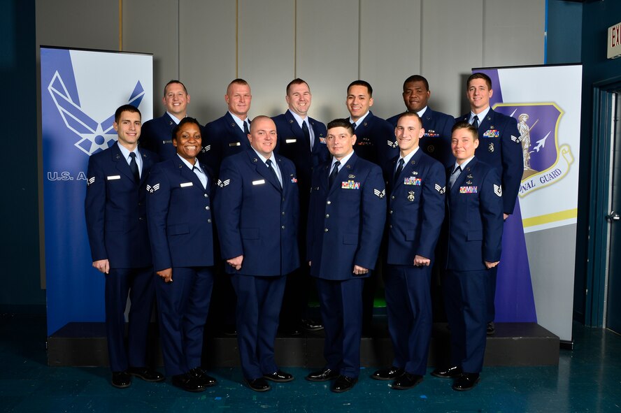 MCGHEE TYSON AIR NATIONAL GUARD BASE, Tenn. - Airman leadership school class 16-3, H-Flight, assembles here, Jan. 19, 2016, at the I.G. Brown Training and Education Center. (U.S. Air National Guard photo by Master Sgt. Jerry D. Harlan/Released)