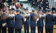 Members of the United States Air Force Honor Guard drill team spin their M1 Garand rifles at Oak Ridge High School, Orlando, Fla. Jan. 21, 2016. The Drill Team performed in front of hundreds of students and afterward held a training session with the Junior Reserve Officer Training Corps cadets. (U.S. Air Force photo by Staff Sgt. Chad C. Strohmeyer/Released)