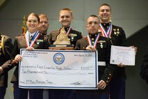 18  Mar 2016,  PERRY, OH – In precision action during the 2016 JROTC National Championship, Marine Corps teams took first and third place, with East Coweta High School MCJROTC from East Coweta, Georgia earning top honors for the second year in a row.    Recording an overall aggregate score of 4694-307x, the team also set a Marine Corps and Overall National Record for recording a score of 2356-165x.