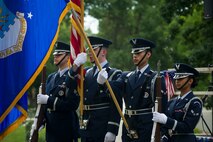 The Minot Air Force Base Honor Guardsmen present the colors at Minot’s 2016 4th of July Festival at Roosevelt Park in Minot, N.D., July 4. The festival began with a tribute to our nation’s armed forces and first-responders. (U.S. Air Force photo/Senior Airman Apryl Hall)