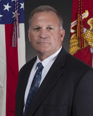 Steven Grozinski, director of Adiministration and Resource Management Division, poses for a command portrait at the Pentagon, Arlington, Va., June 30, 2016. (U.S. Marine Corps photo by Pfc. Alex A. Quiles/Released)