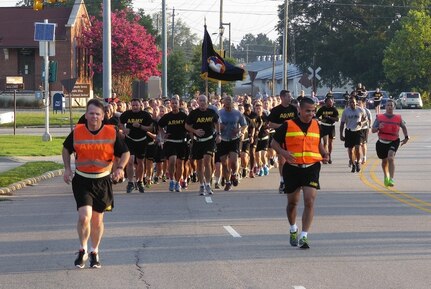 LTG Charles D. Luckey, the 33rd Chief of Army Reserve and 8th Commanding General U.S. Army Reserve Command, participates in an early morning run with Soldiers and civilians assigned to USARC headquarters located on Fort Bragg, N.C., on July 6, 2016. Luckey was sworn in June 30, 2016 as the senior leader for nearly 200,000 Army Reserve Soldiers across all 50 states and U.S. territories. Luckey led the run across Fort Bragg then concluded morning activities by addressing the troops with a motivating speech then reciting the Soldier's Creed with his soldiers. (Army Photo by Lt. Col. Kristian Sorensen / Released)