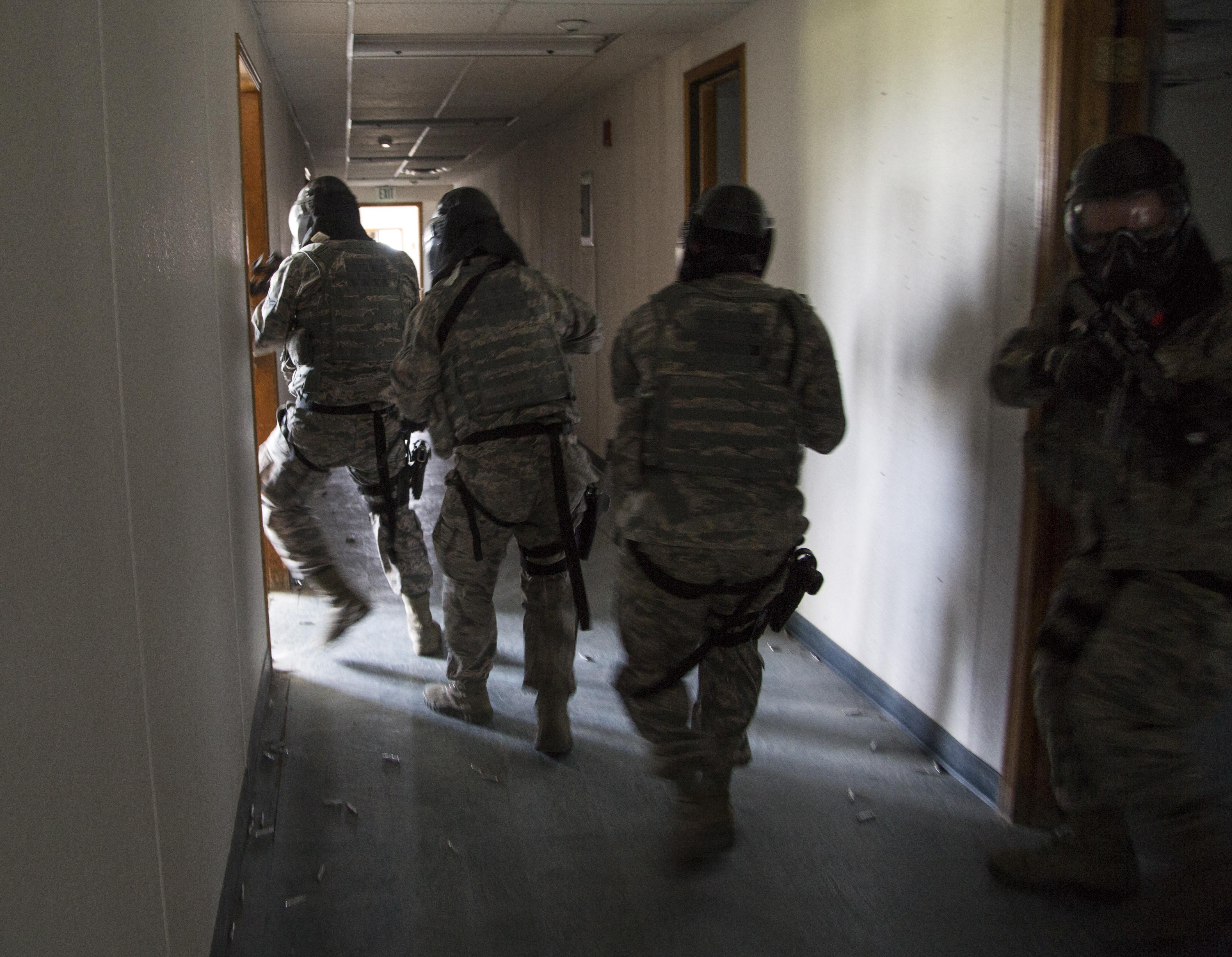 673d Security Forces Squadron conducts high risk response training