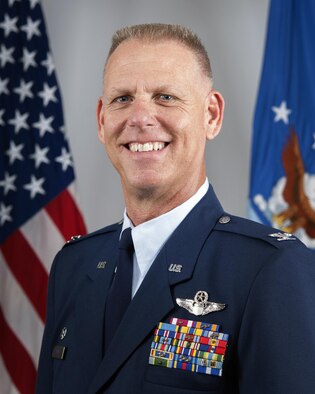 Col. Larry H. Shaw, 434th Air Refueling Wing commander, poses for an official photo at Grissom Air Reserve Base, Ind., June 30, 2016.  Shaw assumed command of the 434th ARW following the retirement of former commander Col. Douglas Schwartz. (U.S. Air Force photo/Tech. Sgt. Benjamin Mota)