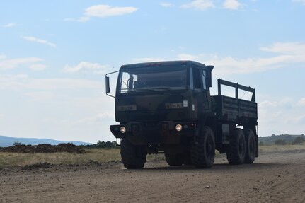 841st Engineer Battalion, U.S. Army Reserve arrive to Novo Selo Training Area, Bulgaria construction site on June 30, 2016 during Operation Resolute Castle 16. (U.S. Army Photo by 1st Lt. Matthew Gilbert, 194th Engineer Brigade, Tennessee Army National Guard)