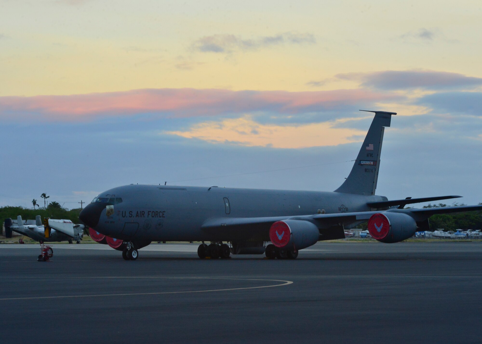 KC-135R Stratotanker's operated and maintained by Citizen Airmen from the 507th Air Refueling Wing arrived in Hawaii July 7, 2016 to support the Rim of the Pacific Exercise also known as RIMPAC.  The Oklahoma Reservists join forces with over twenty-six nations, 49 ships, six submarines, about 200 aircraft, and 25,000 personnel who are participating in RIMPAC from June 29 to Aug. 4 in and around the Hawaiian Islands and Southern California. The world's largest international maritime exercise, RIMPAC provides a unique training opportunity while fostering and sustaining cooperative relationships between participants critical to ensuring the safety of sea lanes and security on the world's oceans. (U.S. Air Force Photo/Tech Sgt. Aaron Oelrich)