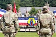 KAISERSLAUTERN, Germany- Maj. Gen. Duane A. Gamble (left), commander of the 21st Theater Support Command, joins the new commander of the 7th Mission Support Command, Brig. Gen. Steven W. Ainsworth (center) and the outgoing commander of the 7th MSC, Brig. Gen. Arlan M. DeBlieck (right) in relieving the unit at the conclusion of the change of command ceremony held at NCO Parade Field at Daenner Kaserne on July 9, 2016. (U.S. Army photo by Sgt. Daniel J. Friedberg, 7th Mission Support Command Public Affairs Office)