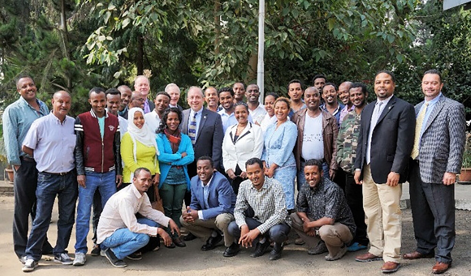 Members of the Ethiopian Public Health Institute pose for a photo with members of the Center for Disease Control and Prevention in Ethiopia, February 2016. (Courtesy Photo)