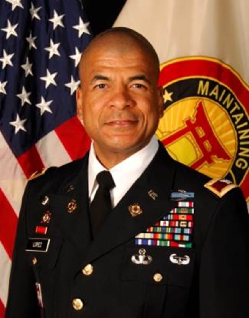 Army Col. Michael Lopez was recognized with the Defense Meritorious Service Medal for his accomplishments as deputy director, DLA Distribution Current Operations.
