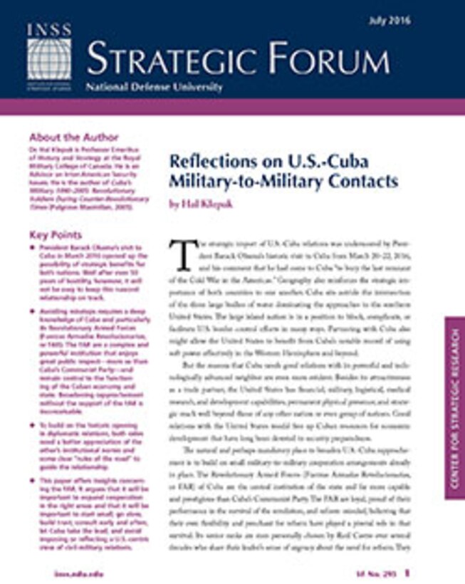 Reflections on U.S.-Cuba Military-to-Military Contacts