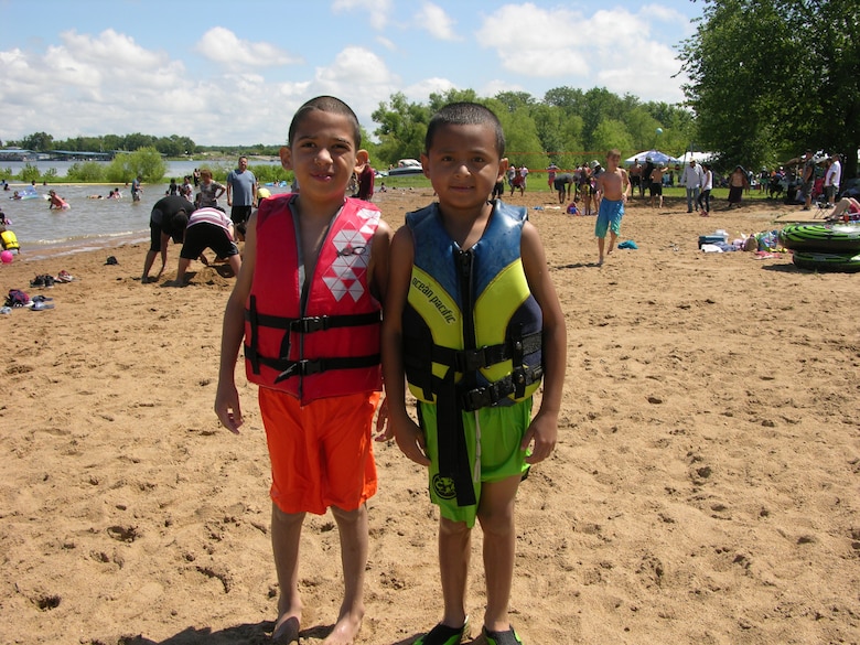 These young boys know how to stay safe at the lake - Wear your Life Jacket!!