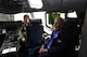 (From left) Maj. Kathryn Benson, McChord C-17 pilot, and Dorothy Olsen, former Women Airforce Service Pilot, sit in the cock-pit of a C-17 Globemaster III on the McChord Field flight line July 10, 2016. Olsen celebrated her 100th birthday at McChord with three fellow WASPs and family. Olsen was also reunited with one of her favorite aircraft’s, the P-51 Mustang. (Air Force Photo/Staff Sgt. Naomi Shipley)