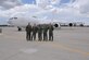 Maj. Gen. Anthony Cotton, center, the 20th Air Force and Task Force 214 commander, stand with, from left to right, Lt. Col. Christopher Picinni, the Airborne National Command Post mission commander; Capt. Nate Larson, 90th Operations Support Squadron; Capt. Kerry Dubuisson, 91st OSS; Capt. Greg Carter, an Airborne Launch Control System intelligence officer and strike planner on June 26, 2016. (Courtesy photo)