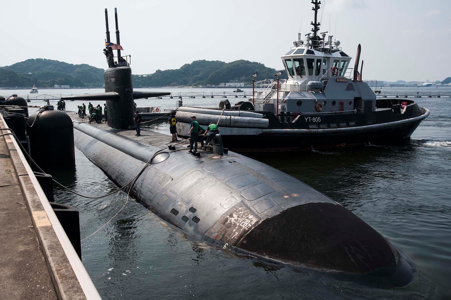 160712-N-ED185-022
FLEET ACTIVITIES YOKOSUKA, Japan (July 12, 2016) - The Los Angeles-class attack submarine USS Key West (SSN 722) prepares to moor at Fleet Activities Yokosuka. Key West is visiting Yokosuka for a port visit. U.S. Navy port visits represent an important opportunity to promote stability and security in the Indo-Asia-Pacific region, demonstrate commitment to regional partners and foster relationships. (U.S. Navy photo by Mass Communication Specialist 2nd Class Brian G. Reynolds/Released)
