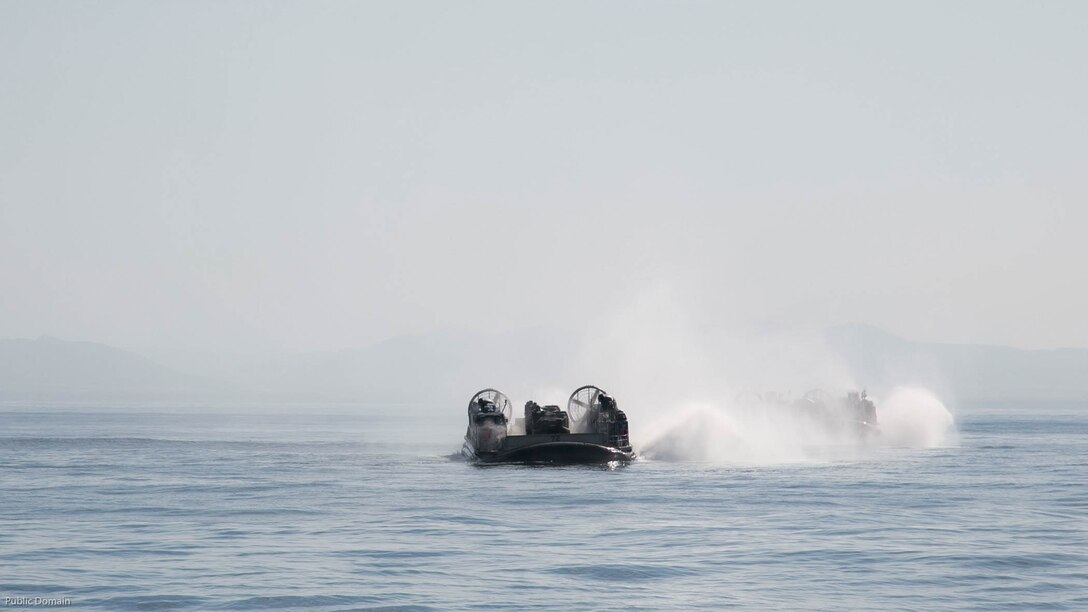 Senior U.S. and foreign military leaders at sea, not shown, observe a Landing Craft Air Cushion during an amphibious assault demonstration during the USPACOM Amphibious Leaders Symposium off the coast of U.S. Marine Corps Base Camp Pendleton, Calif., July 13, 2016. PALS brings together senior leaders of allied and partner nations from the Indo-Asia Pacific region to discuss key aspects of maritime/amphibious operations, capability development, crisis response, and interoperability. Twenty-two allied and partnered nations, including the U.S. are participating. 